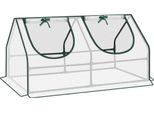 Serra In Foglio Per Giardino - Mini-Serra Portatile Per La Coltivazione - 120×60×60 Cm - Rete Pe 140 G/M² - Tubo D'acciaio 16×0,3 Mm - Finestra Avvolgibile - Bianco