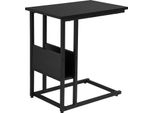Tavolino Da Divano - Tavolino A C/Tavolino - Struttura In Metallo - Piano In Mdf - Dimensioni 55 X 36 X 59,5 Cm - Portata 10 Kg - Nero