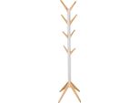 Appendiabiti - Appendiabiti Da Terra - Altezza 180 Cm - 8 Ganci - Legno Di Pino - Moderno - Giallo Chiaro