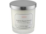 Candela Profumata English Pear & Freesia - Candela Per Aromaterapia - Vetro Con Coperchio - 200 G - Durata Di Combustione 45 Ore - Bianco