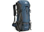 Zaino Da Trekking 70 L - Zaino Da Trekking - Idrorepellente - Nylon - Copertura Antipioggia Inclusa - Per Campeggio E Arrampicata - Blu Scuro