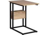 Tavolino Da Divano - Tavolino A C Per Laptop/Couch - Struttura In Metallo - Piano In Mdf - 55X36X59,5 Cm - Portata 10 Kg - Rovere Chiaro