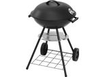 Barbecue A Carbonella - Barbecue A Bollitore - Con Ruote - Dimensioni Complessive 44×73 Cm - Altezza Barbecue Circa 69 Cm - Metallo E Plastica - Per Giardino E Campeggio - Nero