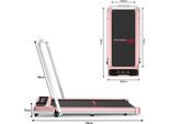 Walking Pad - Tapis Roulant Da Scrivania - Pieghevole - Velocità 1-10 Km/H - Motore 2,5 Hp - Max 120 Kg - Display Led - 122×58,5×13 Cm - Rosa