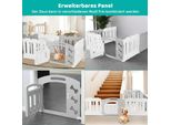 Box Per Cuccioli - Recinto Per Cani Con Porta Chiudibile - Altezza 60 Cm - Plastica - Interno/Esterno - Taglia S - Blu Navy