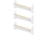 Mensole Da Parete Per Bambini - Librerie - Set Di 3 - Legno - 65 X 12,7 X 23 Cm - Montaggio A Parete - Per La Stanza Dei Bambini/La Sala Giochi - Grigio Chiaro