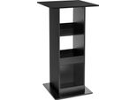 Tavolo Da Bar Bistro - Tavolo Alto - Tavolo Quadrato 60 X 60 Cm - Mobile Laterale Con 3 Ripiani - Per 2 Persone - Portata 100 Kg - Materiale Legno - Nero
