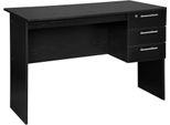Scrivania Per Ufficio - Scrivania Per Computer - 3 Cassetti Con Serratura - Piano In Mdf - Design Moderno - Senza Cassetto Per Tastiera - Nero
