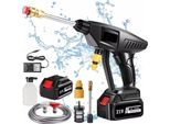 Idropulitrice 60 Bar, Pistola A Spruzzo A Batteria, Elettrica, 30000 Mah, Per Makita 18V, Incl. 1X Batteria, Marrone