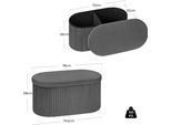Sgabello Rotondo - M - Pieghevole - Con Coperchio Imbottito - Tessuto - 38 X 38 X 36 Cm - Blu