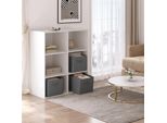 Set Di 3 Scatole Portaoggetti - Contenitore Per Abiti - 20 L - 37,5×20×26 Cm - Non Tessuto - Pieghevole - Rettangolare - Taglia S - Grigio Scuro