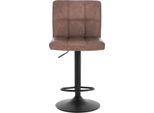 Sgabello Da Bar - Sgabello Girevole - Regolabile In Altezza - Con Schienale - Seduta 44X38 Cm - Altezza Seduta 60-82 Cm - Similcuoio - Struttura In Metallo - Testa Di Moro