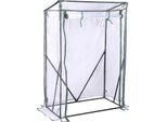 Serra Per Pomodori - Mini Serra - 100×50×150 Cm - Pellicola In Pe E Telaio Tubolare In Acciaio - Resistente Ai Raggi Uv - Resistente Agli Strappi - Stabile - Taglia M - Bianco/Trasparente