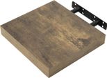 Mensola A Muro - Mensola Galleggiante - Lunghezza 25 Cm - E1 Mdf & Pvc - Montaggio Con Trapano - Stile Moderno - Robusto E Durevole - Cachi Scuro