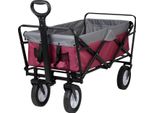 Carretto Pieghevole - Carretto A Mano - 4 Ruote - Portata 80 Kg - Compatto E Pieghevole - Per Il Campeggio, Il Giardino E La Spesa - Viola/Grigio