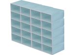 Set Di 20 Scatole Per Scarpe Pieghevoli, Design A Cassetto Con Coperchio, Verde Trasparente, Impilabili, Plastica Pp, Style4