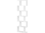 Libreria / Divisorio - A S 6 Livelli - 60 X 189,5 X 24 Cm - Indipendente - Mdf E1 - Portata 40 Kg - Bianco