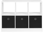Libreria Scaffale Verticale - Scaffale Portaoggetti - 2 Livelli - 80 X 60 X 30 Cm - Con Scomparti Per Armadi - Legno - Design Moderno - Bianco