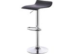 Sgabello Da Bar - Altezza Regolabile 62-84 Cm - Girevole A 360° - - Base In Acciaio Cromato Ø 38,5 Cm - Seduta 38,5×39 Cm - Portata 100 Kg - Nero