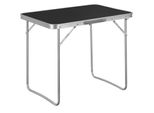Tavolo Da Campeggio - Tavolo Pieghevole In Alluminio - 70 X 60 X 50 Cm - Rettangolare - Per 2 Persone - Nero