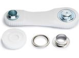 Set Di Utensili Pieghevoli Prym E 24 Occhielli Con Dischi Da 8 Mm, Color Argento
