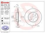 2X Brembo Disco Freno 09.C174.11 Per Hyundai I20 Hatchback (Gb Ib) 44Mm 280Mm