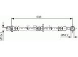 Bosch 1 987 481 606 Tubo Freno Anteriore Sinistro Per Subaru Forester (Sg) Outback (Bl, Bp) Legacy Iii Estate (Bh) Outback (Be, Bh)