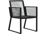 Vidaxl Sedie Da Giardino 2 Pezzi In Pvc Rattan Nero