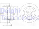 2X Disco Freno Delphi BG3593 Per Chrysler Pt Cruiser (Pt_) Per Dodge Neon Ii