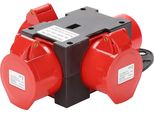 Tolletour Quadro Di Distribuzione Elettrica Quadro Di Distribuzione Cee 16A 400V - 3 X 16 A Con Coperture Di Sicurezza A Cerniera Per Cantiere