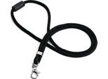 Durable Cordoncino In Tessuto In Rpet Con Moschettone, 10 Pezzi, Nero, 824101