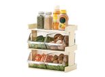 Cucina Verdura Storage Rack Multi Strati Spezie Ripiano Di Stoccaggio Vassoio Per Il Cibo Preparato Hotpot Cibo (3 Strati)