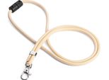 Durable Cordoncino In Tessuto In Rpet Con Moschettone, 10 Pezzi, Beige, 824116