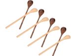8 Pezzi Cucchiaio Di Legno Legno Di Faggio Sicuro Rispettoso Dell'ambiente Cucchiaio Di Legno Per Servire Con Comodo Manico Lungo