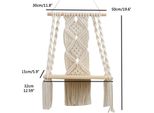 Mensola Appesa A Parete In Macramè Boho, Arazzo In Nappe Intrecciate, Decorazione Murale