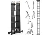 Scala Multifunzionale Vevor, Scala Multifunzionale 7 In 1, Telaio Ad A, Struttura Della Scala 5800 Mm, Portata 150 Kg, Adatta Per Uso Domestico Esterno