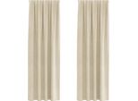Vidaxl Tende Oscuranti 2 Pezzi Crema 140 X 260 Cm Velluto