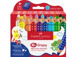 Faber-Castell 110645 FABER-CASTELL Matita Colorata Triangolare Grippy, Confezione Da 16 Pezzi