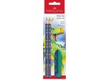Faber-Castell 111517 FABER-CASTELL Set Di Scrittura Dino, Blu, 3 Pezzi