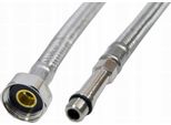 Tubo Flessibile Intrecciato Per Rubinetto 60Cm 3/8''X10 Acciaio Inox Argento