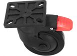 5 Pollici Ruota Caster 400LBS Cuscinetto Abs Staffa Tranquillo Gomma Girevole Con Freno Per Carrello Bidone Della Spazzatura Carrello