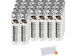 Batterie Ricaricabili Agli Ioni Di Litio, 3500Mah Aa, 1300Mwh Aaa, 20Pcs Aaa Battery