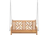 Vidaxl Panca A Dondolo Altro Marrone 114 X 60 X 64 Cm In Teak Massiccio