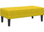 Syfax™ Panchina Con Cuscino Giallo 113 X 57 X 39 Cm Velluto