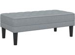 Syfax™ Panchina Con Cuscino Grigio Chiaro 113 X 57 X 39 Cm Tessuto