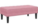 Syfax™ Panchina Con Cuscino Rosa 113 X 57 X 39 Cm Velluto