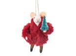 Appendino Natalizio In Feltro Per Cappotto Di Topo - Sass & Belle