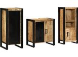 Syfax™ Set Di Mobili Per Il Bagno 3 Pcs Legno Di Mango Massello