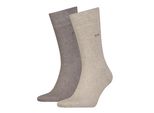 Socken CALVIN KLEIN CK MEN SOCK 2P, Damen, Gr. 39-42, braun, Baumwollmischung, normal, Socken Socken, mit kleinem CK Logo