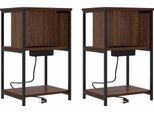 Syfax™ Armadio Da Notte 2 Pcs Rovere Marrone 38 X 31 X 61 Cm